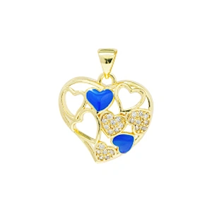 Fashion Design Heart Shaped Pendants Bracelet Necklace Pendant  DIY Bracelet Making Jewelry CZ  Heart Shape Pendant Charms