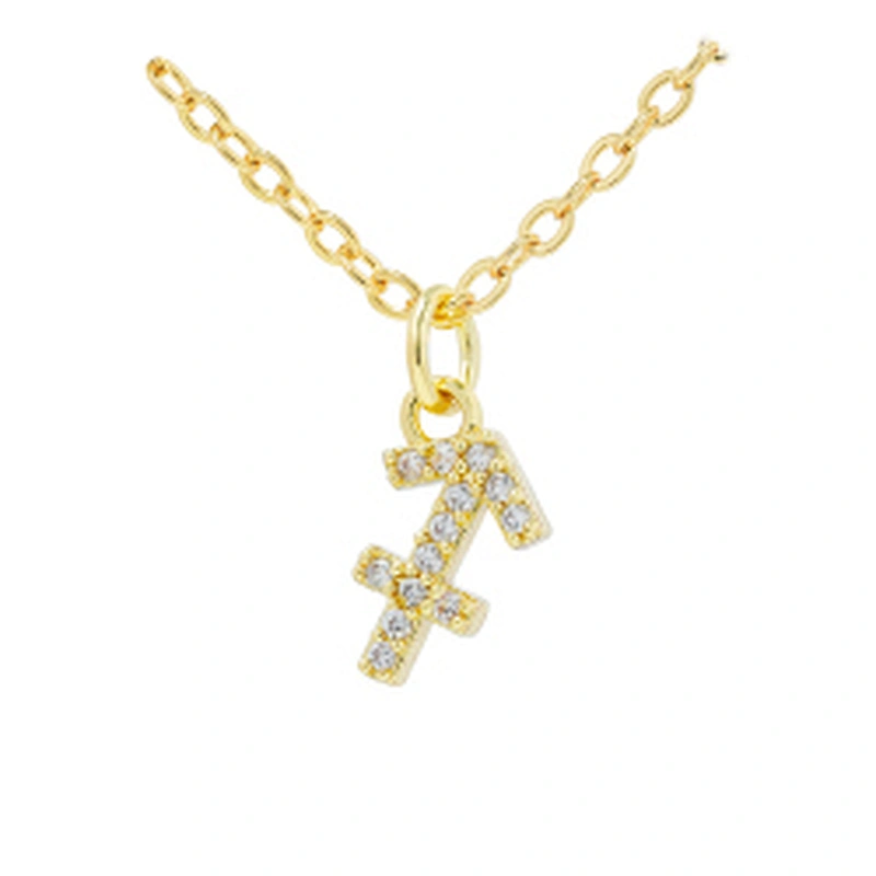 12 zircon constelations signs pendant necklace brass zircon constelation necklace customization cz constelation necklaces