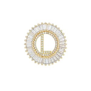 Fashion Letter Pendants Bracelet Necklace Pendant Charms DIY Bracelet Making Jewelry CZ Letter of the alphabet Pendants Charms