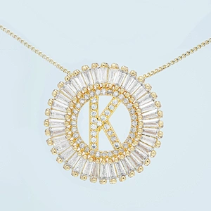 Fashion Letter Pendants Bracelet Necklace Pendant Charms DIY Bracelet Making Jewelry CZ Letter of the alphabet Pendants Charms
