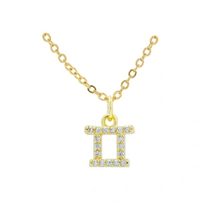 12 zircon constelations signs pendant necklace brass zircon constelation necklace customization cz constelation necklaces