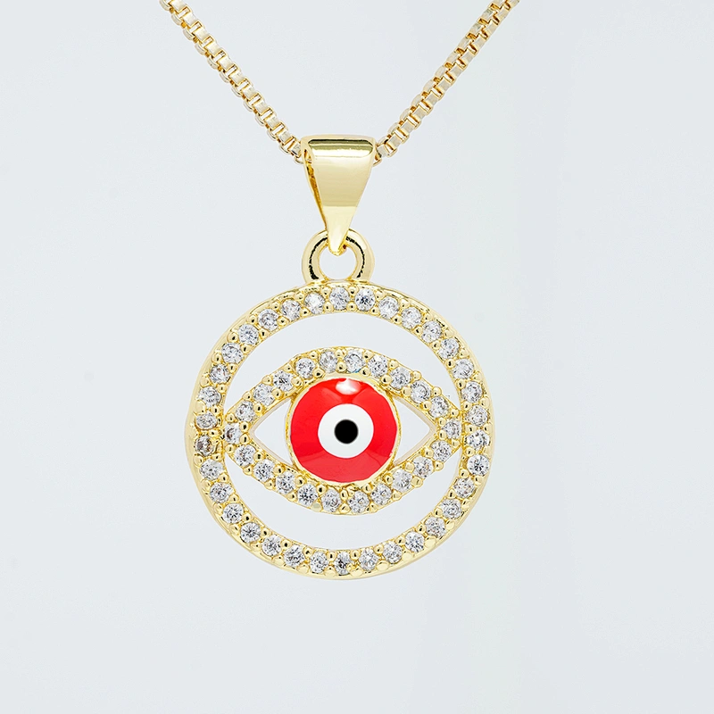 Fashion Round Shape  Pendants Bracelet Necklace Pendant Charms DIY Bracelet Making Jewelry CZ Eyes Pendants Charms