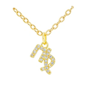 12 zircon constelations signs pendant necklace brass zircon constelation necklace customization cz constelation necklaces
