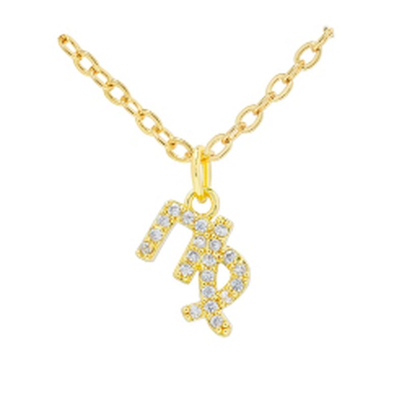 12 zircon constelations signs pendant necklace brass zircon constelation necklace customization cz constelation necklaces