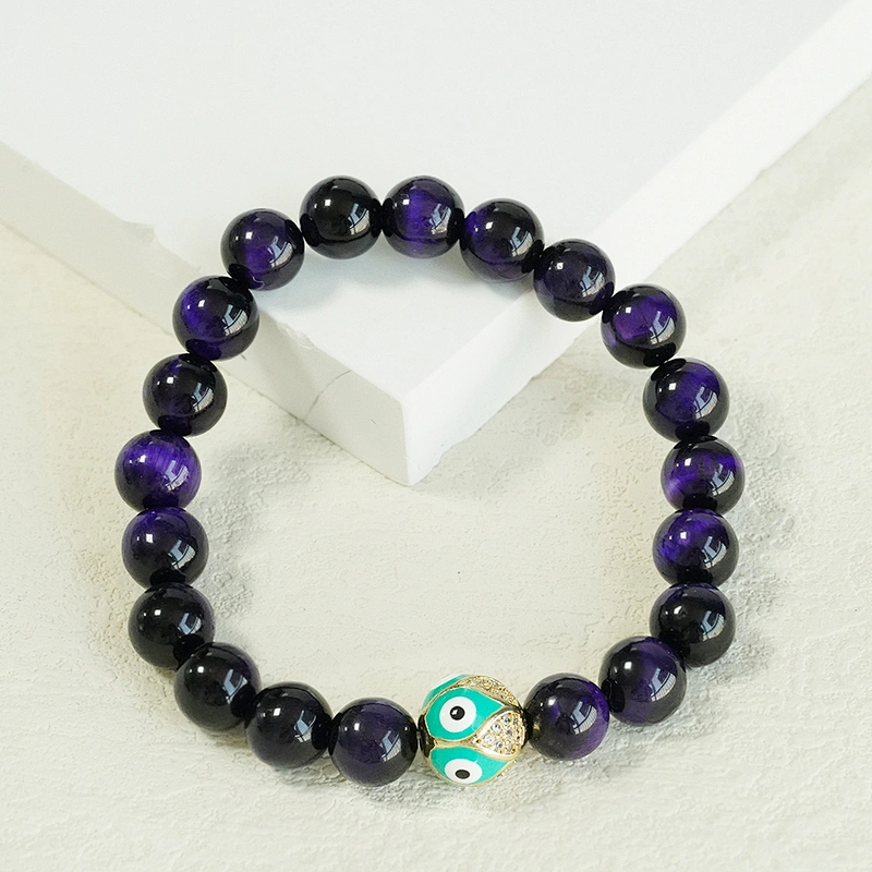 Factory Direct Jewelry Making Round Eyes shape Bracelet Necklace Beads DIY Jewelry Wholesale CZ Spacer Charms Eyes Round beads