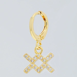 zodiac constelation earrings cubic zirconia wholesale 2022 new arrivals zirconia earrings diamond hoop earrings trendy cz jewels