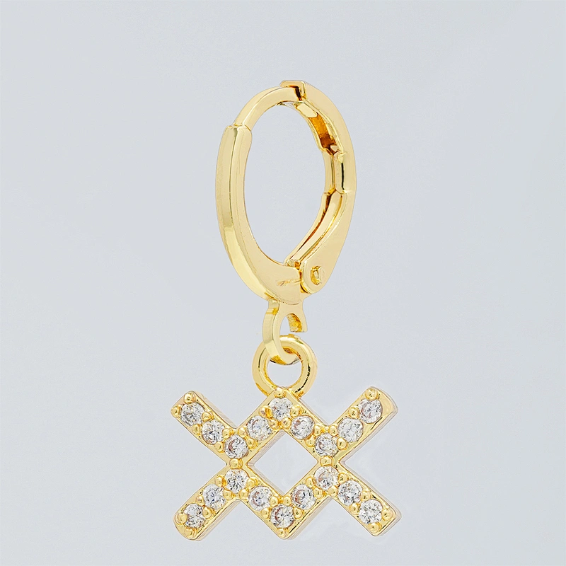 zodiac constelation earrings cubic zirconia wholesale 2022 new arrivals zirconia earrings diamond hoop earrings trendy cz jewels