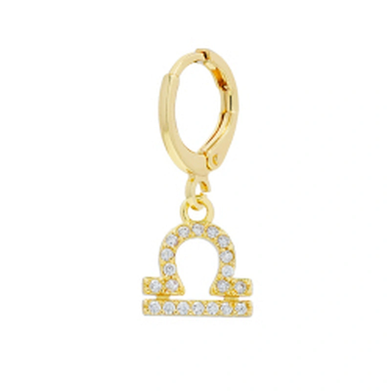 zodiac constelation earrings cubic zirconia wholesale 2022 new arrivals zirconia earrings diamond hoop earrings trendy cz jewels