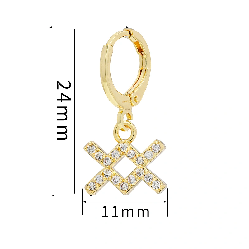 zodiac constelation earrings cubic zirconia wholesale 2022 new arrivals zirconia earrings diamond hoop earrings trendy cz jewels