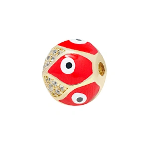 Factory Direct Jewelry Making Round Eyes shape Bracelet Necklace Beads DIY Jewelry Wholesale CZ Spacer Charms Eyes Round beads