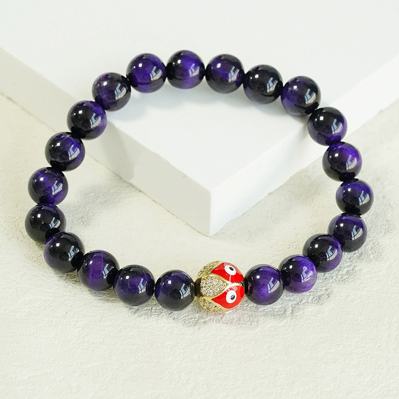 Factory Direct Jewelry Making Round Eyes shape Bracelet Necklace Beads DIY Jewelry Wholesale CZ Spacer Charms Eyes Round beads