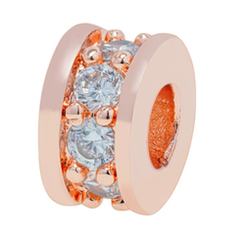 2022 New Arrival Spacers Beads Jewelry Making  Bracelet Necklace Beads DIY Wholesale CZ Cylindrical Spacer Charms  Beads