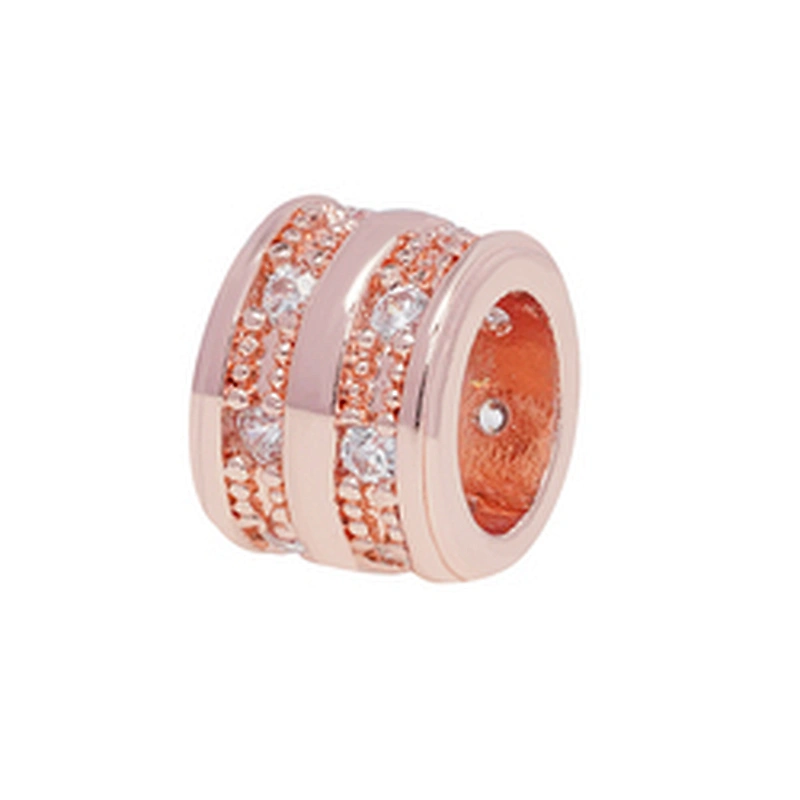 2022 New Arrival Spacers Beads Jewelry Making  Bracelet Necklace Beads DIY Wholesale CZ Cylindrical Spacer Charms  beads
