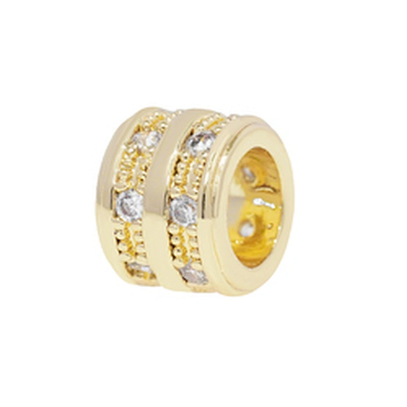 2022 New Arrival Spacers Beads Jewelry Making  Bracelet Necklace Beads DIY Wholesale CZ Cylindrical Spacer Charms  beads