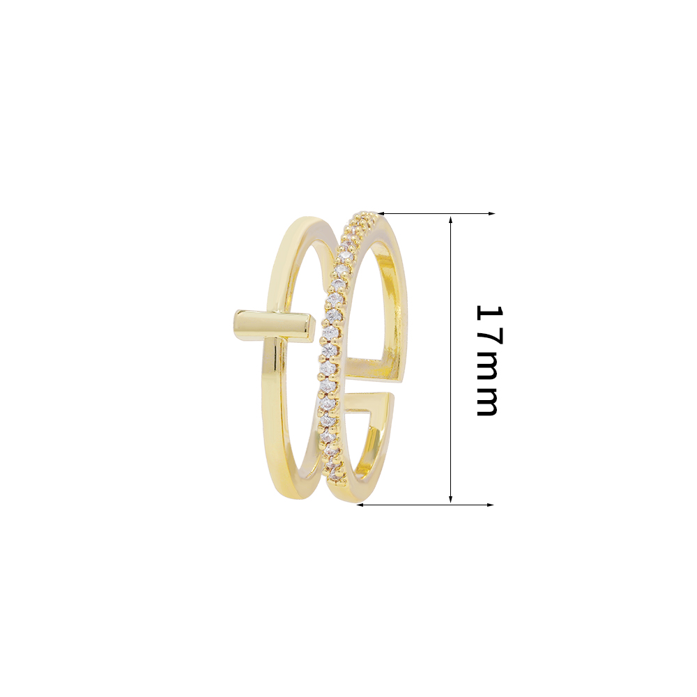 Factory Direct CZ Round-shaped  Rings 18k Gold Plated Rings zirconia pave Rings Woman Men Gifts Jewelry CZ Jewelrs