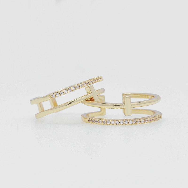 Factory Direct CZ Round-shaped  Rings 18k Gold Plated Rings zirconia pave Rings Woman Men Gifts Jewelry CZ Jewelrs
