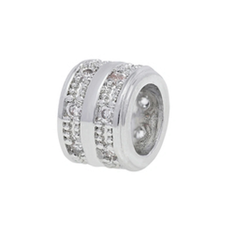 2022 New Arrival Spacers Beads Jewelry Making  Bracelet Necklace Beads DIY Wholesale CZ Cylindrical Spacer Charms  beads