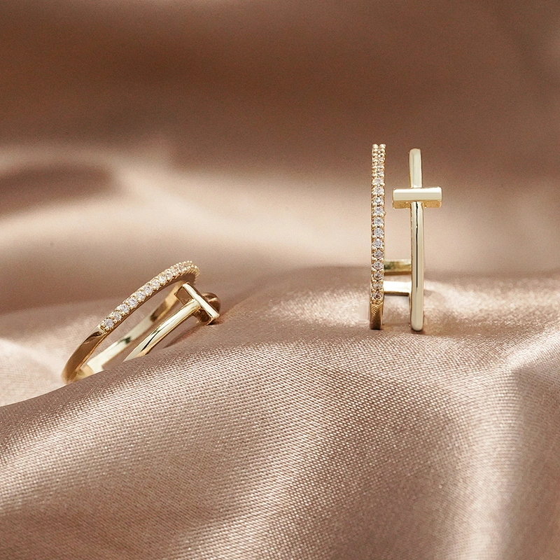 Factory Direct CZ Round-shaped  Rings 18k Gold Plated Rings zirconia pave Rings Woman Men Gifts Jewelry CZ Jewelrs