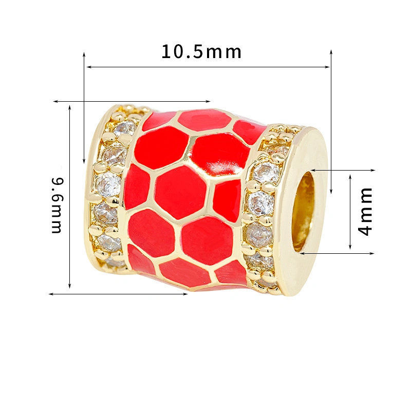 Factory Direct Jewelry Making Round Eyes shape Bracelet Necklace Beads DIY Jewelry Wholesale CZ Spacer Charms reseau beads