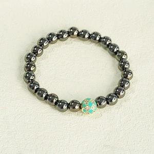 Factory Jewelry Making round shape Bracelet Necklace Beads DIY Jewelry Wholesale CZ Football Shape Spacer Charms  Round beads