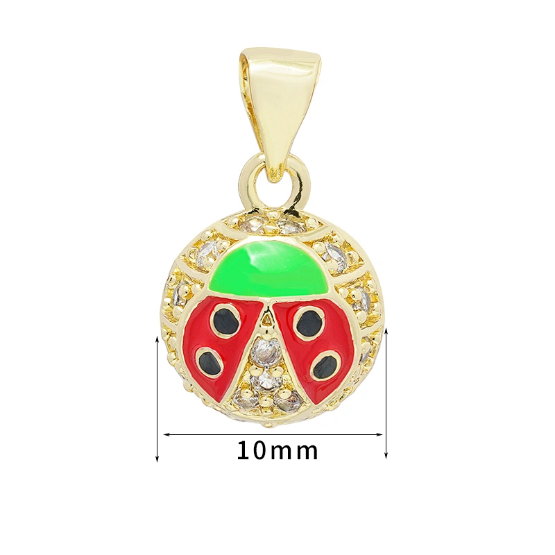Beautiful Beetle-shaped Pendants Bracelet Necklace Pendant  DIY Bracelet Making Jewelry CZ Beetle Pendant Charms