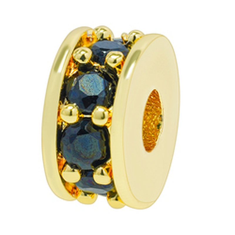 2022 New Arrival Spacers Beads Jewelry Making  Bracelet Necklace Beads DIY Wholesale CZ Cylindrical Spacer Charms  Beads