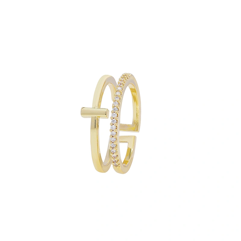 Factory Direct CZ Round-shaped  Rings 18k Gold Plated Rings zirconia pave Rings Woman Men Gifts Jewelry CZ Jewelrs