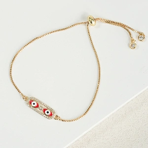 Fashion Eyes Shape Bracelet Connectors  Jewelry Making DIY Gold Accessories Bracelets Charms CZ Eyes Bracelet Connectors