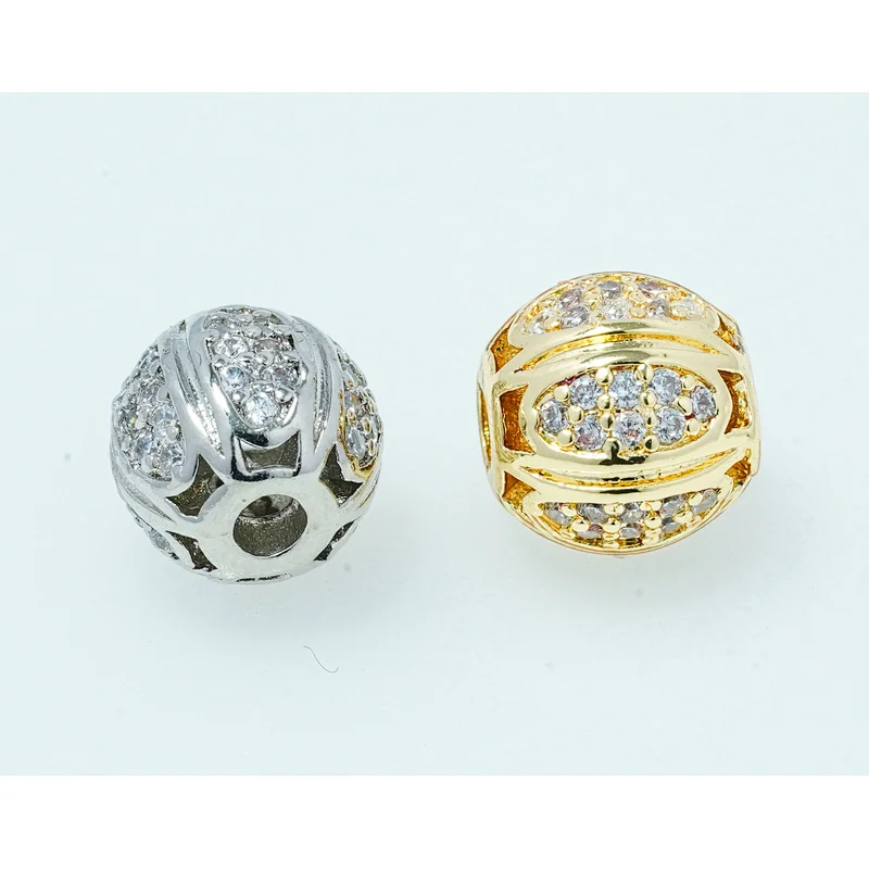 Fashion Beads Micro Pave Spacers CZ Cubic Zirconia Jewellry