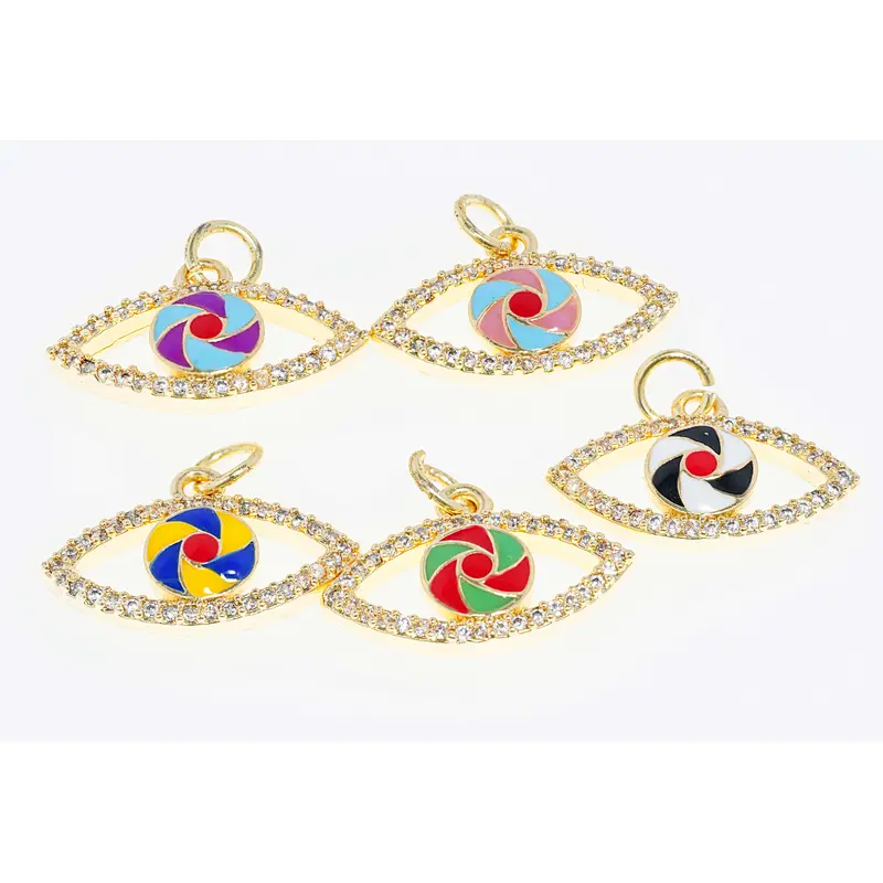 necklace pendants high quality cz with gold plated micro pave jewelry