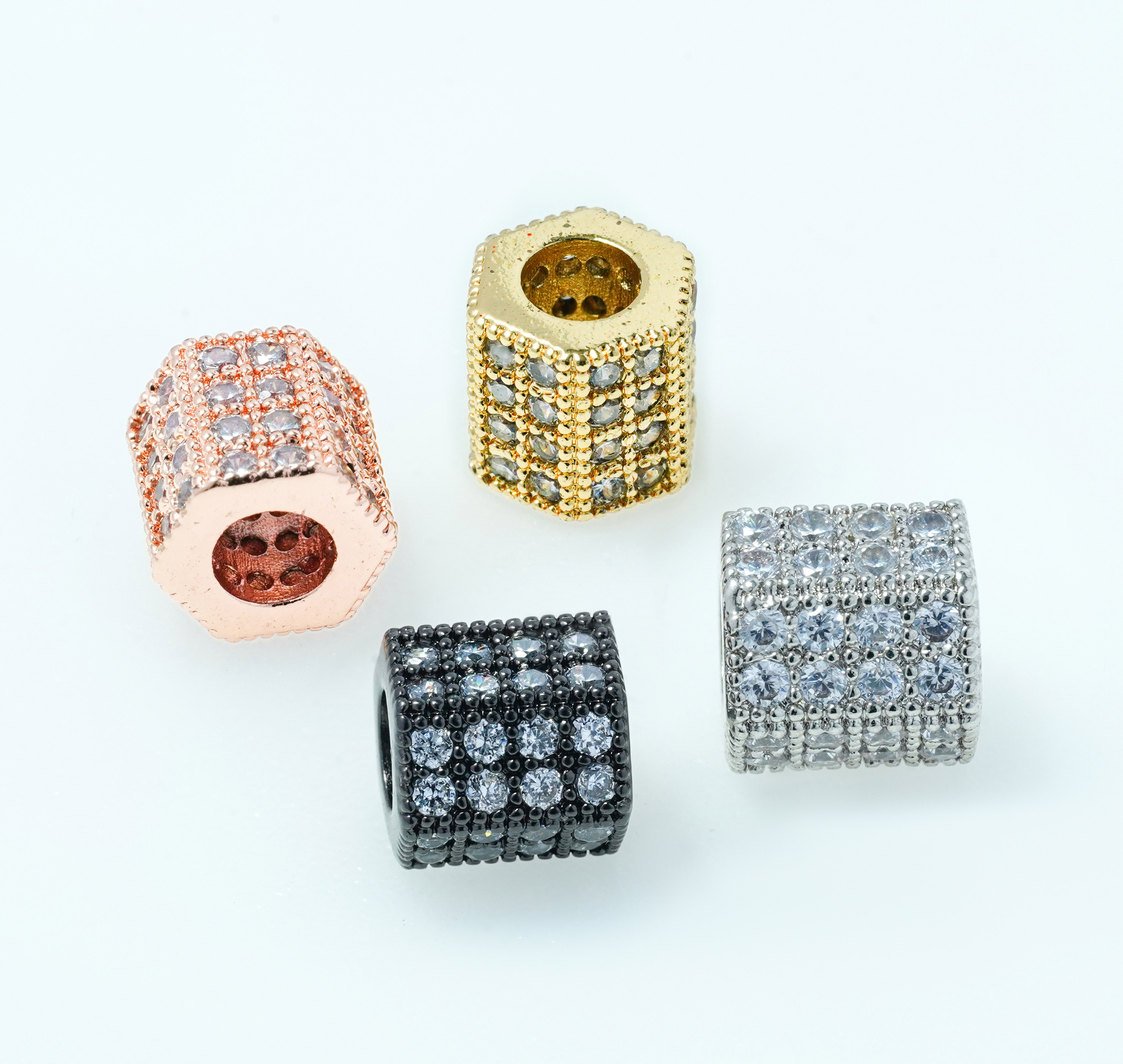 Fashion Beads Micro Pave Spacers CZ Cubic Zirconia Jewellry