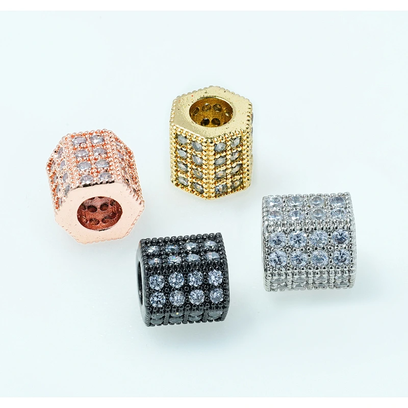 Fashion Beads Micro Pave Spacers CZ Cubic Zirconia Jewellry