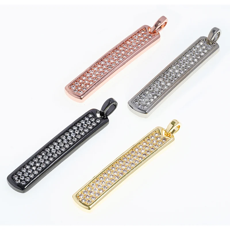 necklace pendants high quality cz with gold plated micro pave jewelry