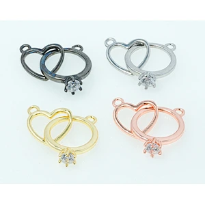 necklace pendants high quality cz with gold plated micro pave jewelry