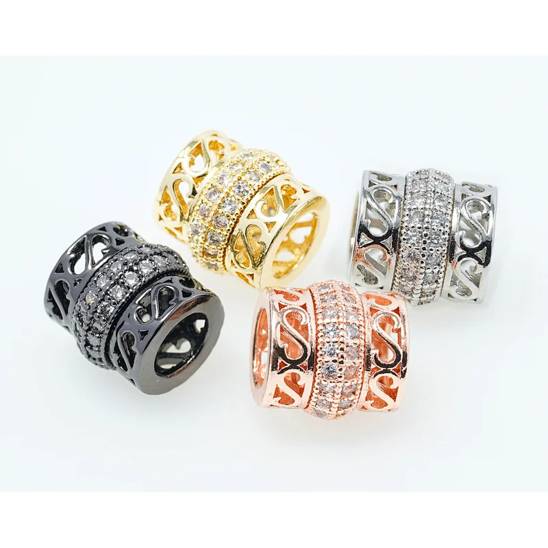 Fashion Beads Micro Pave Spacers CZ Cubic Zirconia Jewellry