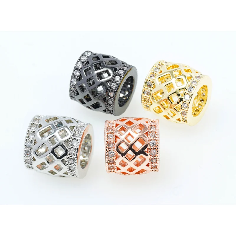 Fashion Beads Micro Pave Spacers CZ Cubic Zirconia Jewellry