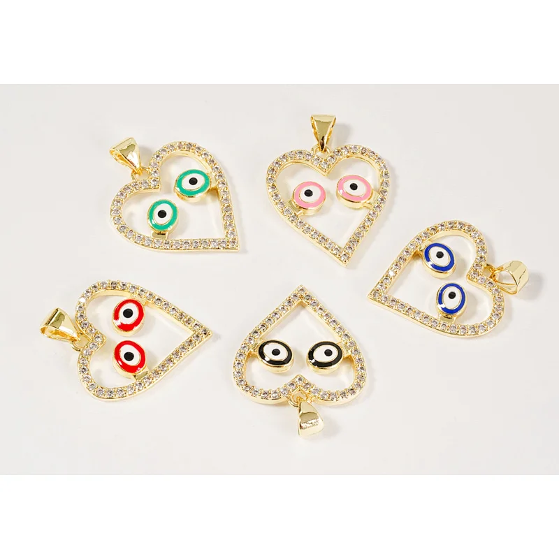 necklace pendants high quality cz with gold plated micro pave jewelry