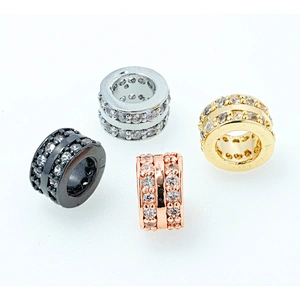 Fashion Beads Micro Pave Spacers CZ Cubic Zirconia Jewellry