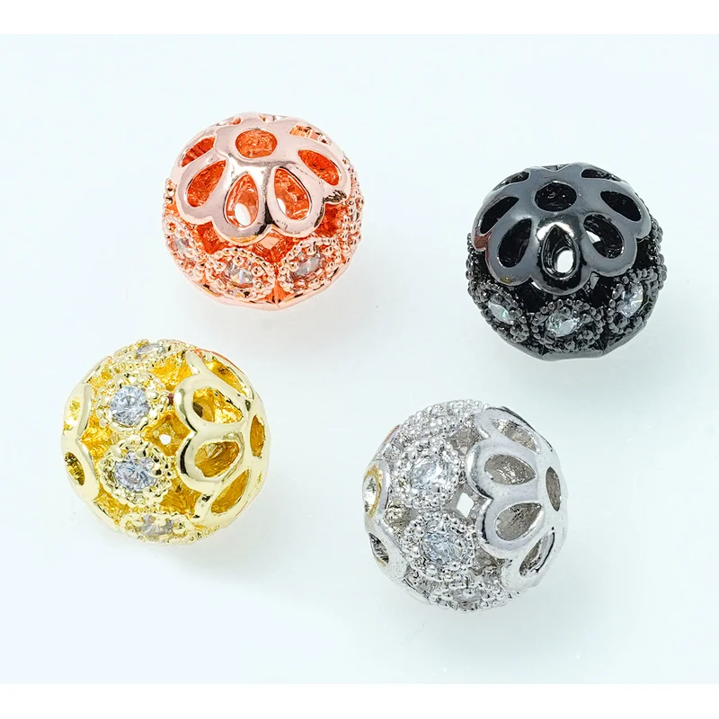 Fashion Beads Micro Pave Spacers CZ Cubic Zirconia Jewellry