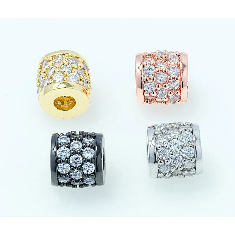 Fashion Beads Micro Pave Spacers CZ Cubic Zirconia Jewellry