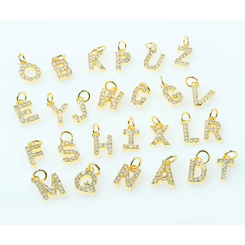 necklace pendants high quality cz with gold plated micro pave jewelry