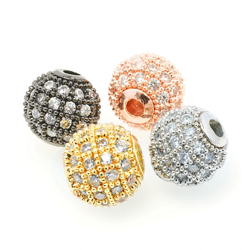 Fashion Beads Micro Pave Spacers CZ Cubic Zirconia Jewellry