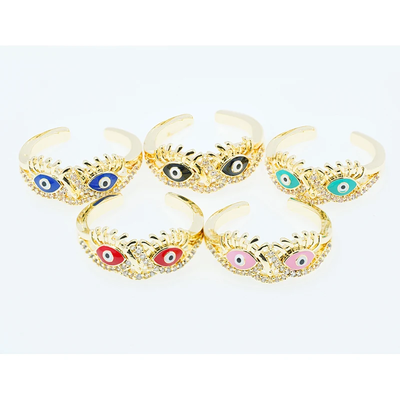 luxury ring for women wearing cz animal ring micro pave gold plated style
