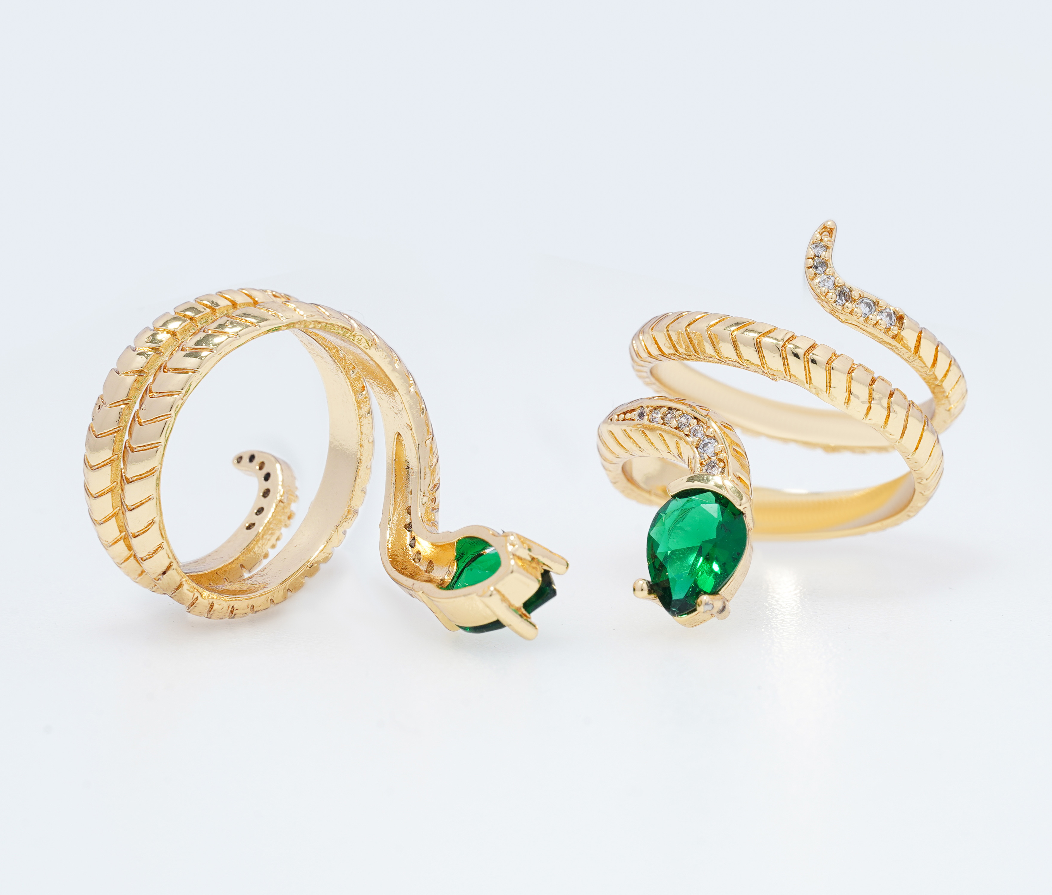luxury ring for women wearing cz animal ring micro pave gold plated style