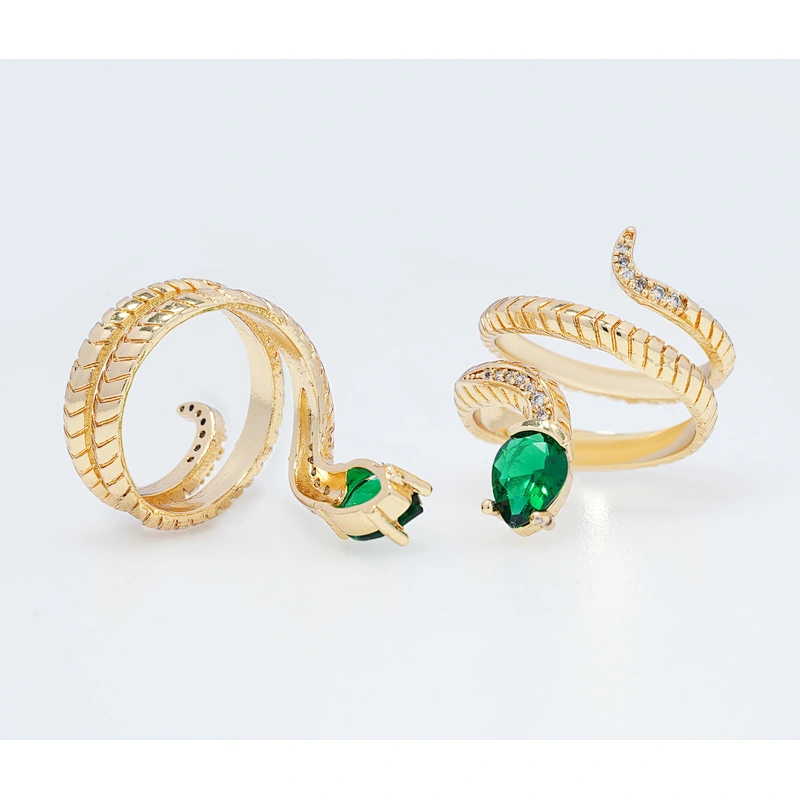 luxury ring for women wearing cz animal ring micro pave gold plated style