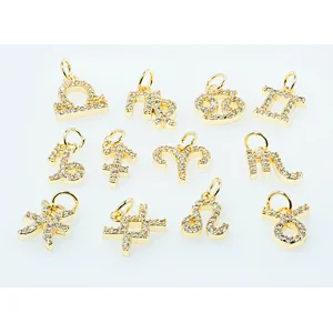 necklace pendants high quality cz with gold plated micro pave jewelry