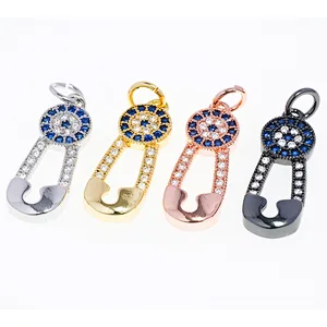 necklace pendants high quality cz with gold plated micro pave jewelry