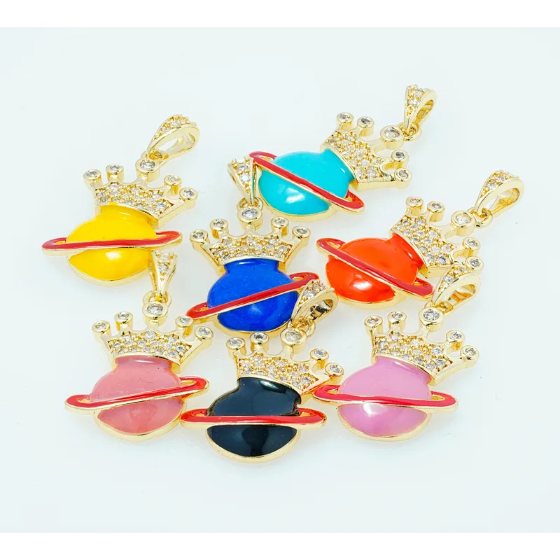 necklace pendants high quality cz with gold plated micro pave jewelry