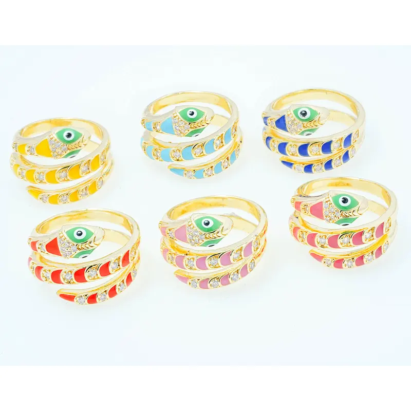 luxury ring for women wearing cz animal ring micro pave gold plated style