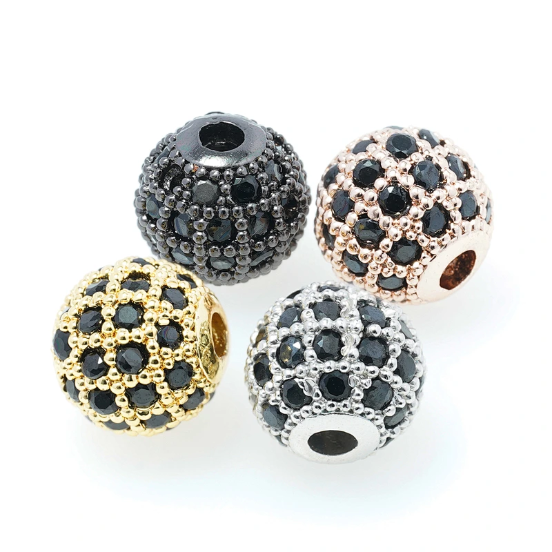 Fashion Beads Micro Pave Spacers CZ Cubic Zirconia Jewellry